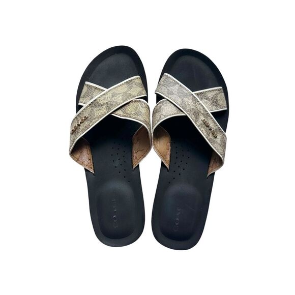 🔃Coach Signature Flip Flop Sandal Flat - Picture 6 of 9